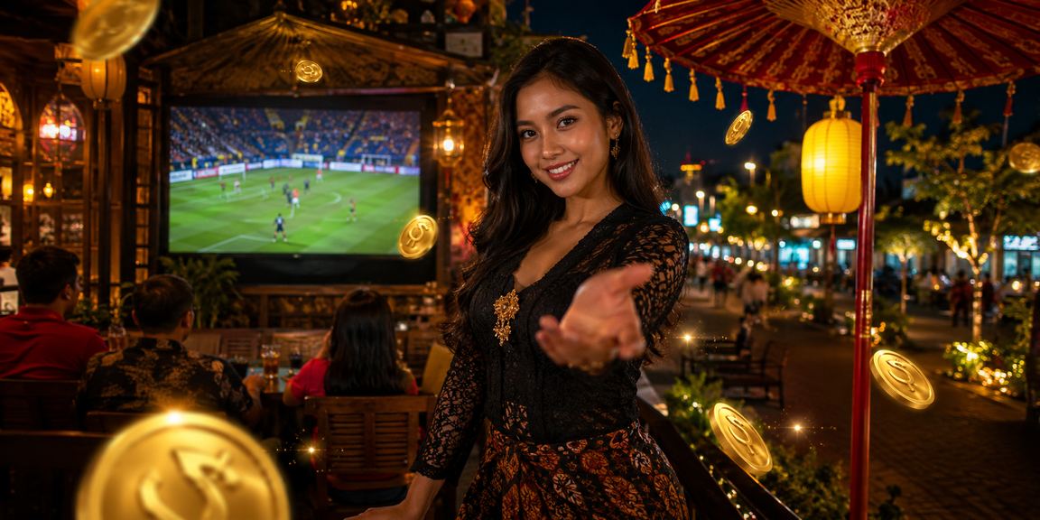 Model pria menggunakan ponsel untuk mengakses akun VIP kasino di suasana malam